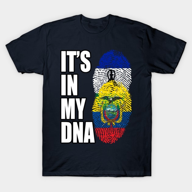 Basotho And Ecuadorian Mix Heritage DNA Flag T-Shirt by Just Rep It!!